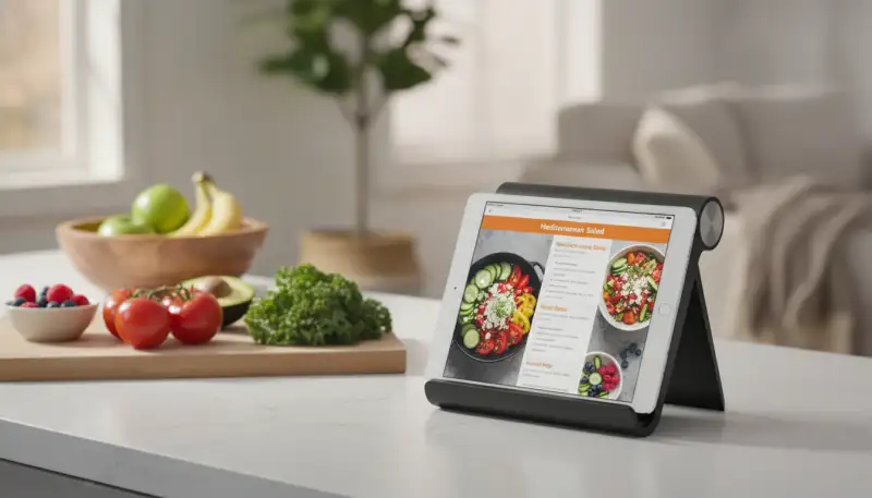 Perfekte Tablet-Halterung für Küche und Bett