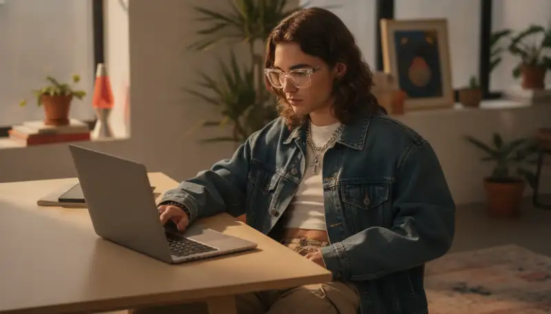 Y2K-Style trifft Augenschutz: Warum die trendige Blaulichtfilter Brille mit Cross Design gerade alle begeistert